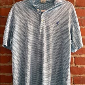 johnnie-O Light Blue Micro Circle Polo